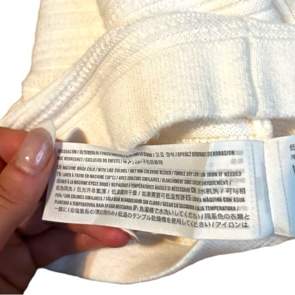 Abercrombie & Fitch White T-shirt Dress Striped Size Large Excellent Condition - Picture 7 of 7